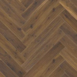 Coffee Oak Herringbone flooring close up