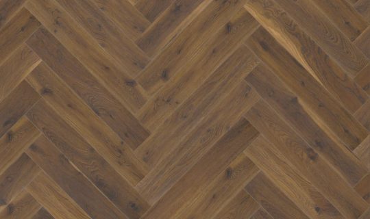 Coffee Oak Herringbone flooring close up