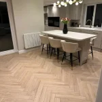 Desert oak herringbone kitchen