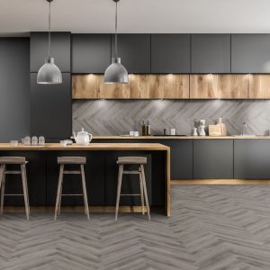 Rustic Grey Oak Herringbone flooring for your kitchen