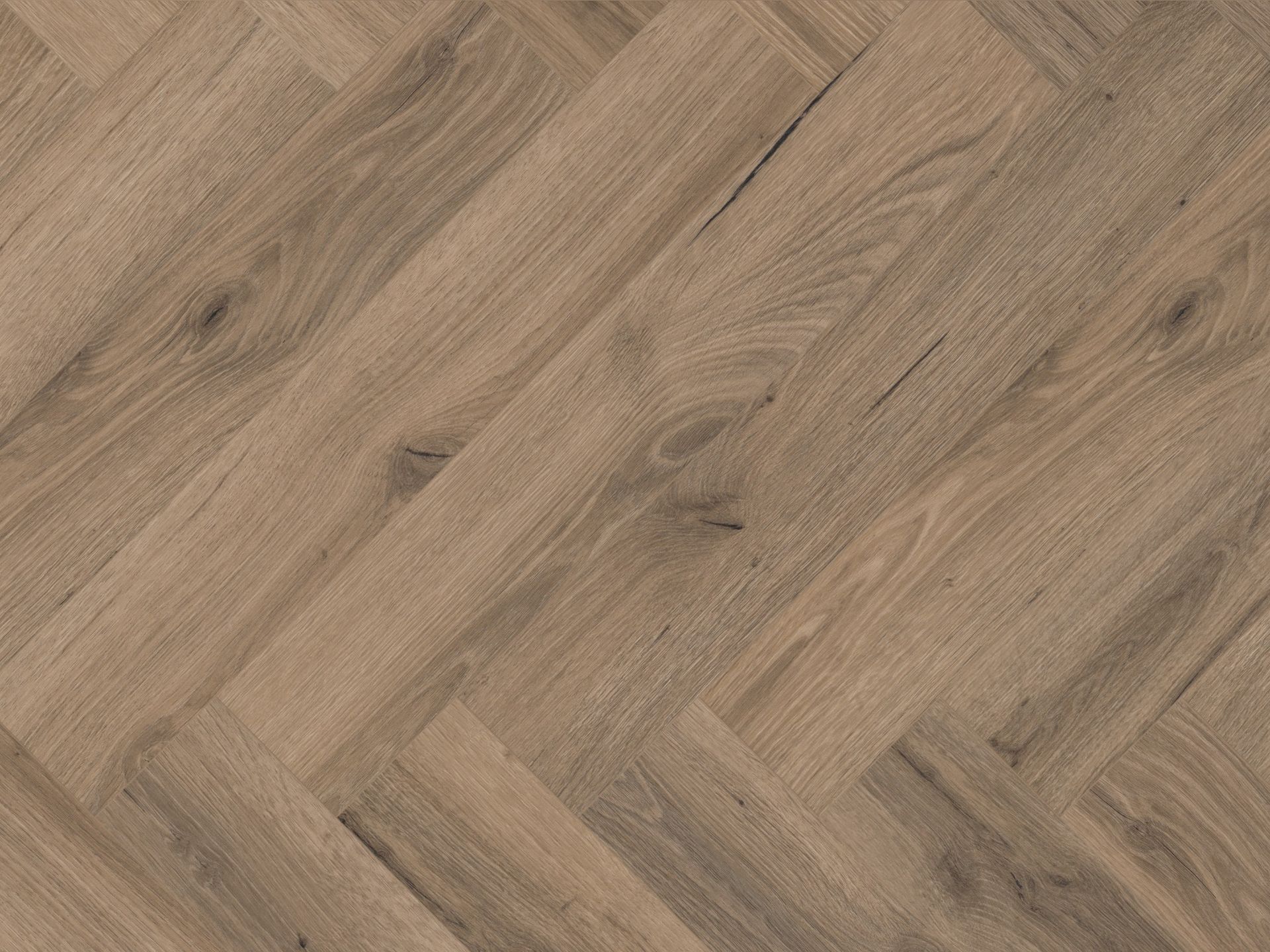 Lignum Core Mocha Oak Herringbone flooring close up