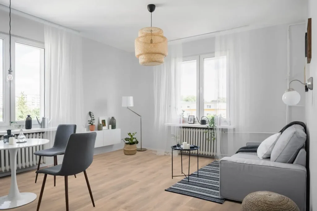 Blonde Oak 8mm Flooring in living area