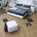 Barley Oak Herringbone Flooring in bedroom