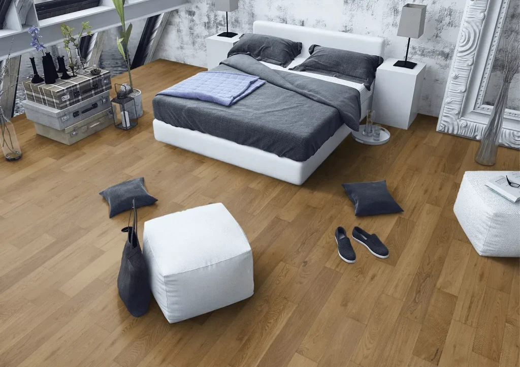 Harvest Oak Flooring in Bedroom