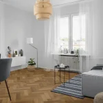 Harvest Oak Herringbone Flooring in living room