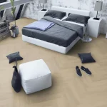 Linen Oak Herringbone Flooring in bedroom