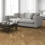 Natural Oak Matt Lacquered & Brushed Herringbone Flooring Lifestyle