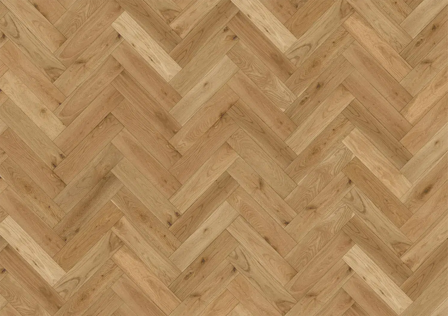 Natural Oak Matt Lacquered & Brushed Herringbone Flooring