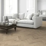 Romantic Oak Herringbone Flooring in livingroom