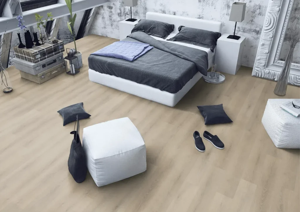 Seashell Oak Flooring in Bedroom