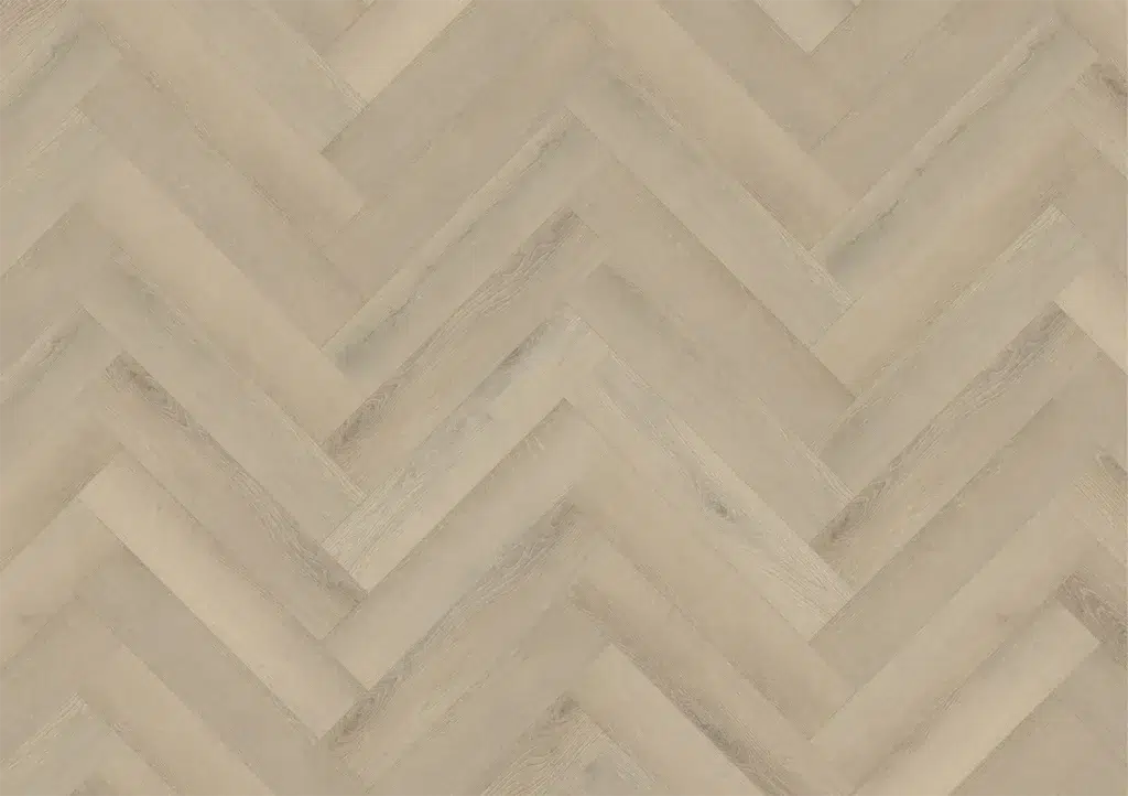 Seashell Oak Herringbone flooring