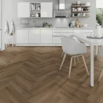 Truffle Oak Herringbone flooring in Kitchen