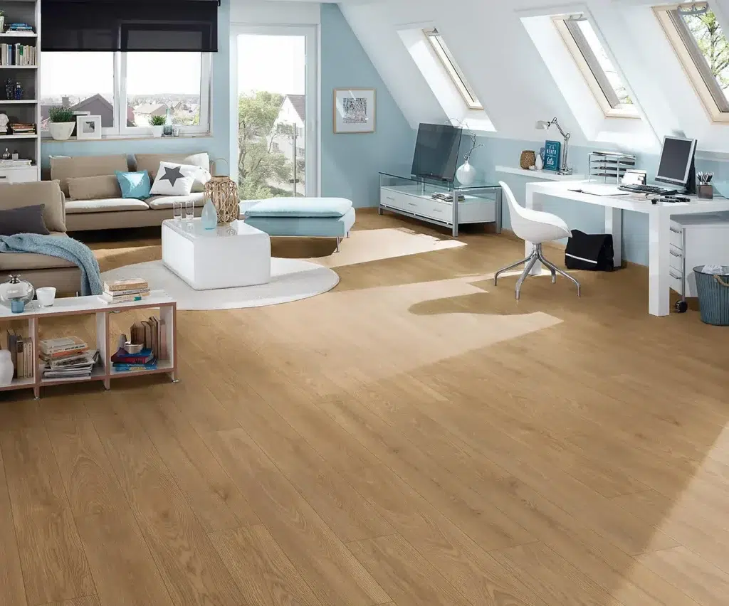 Wheat Cornforth Oak 8mm Flooring Lifestyle
