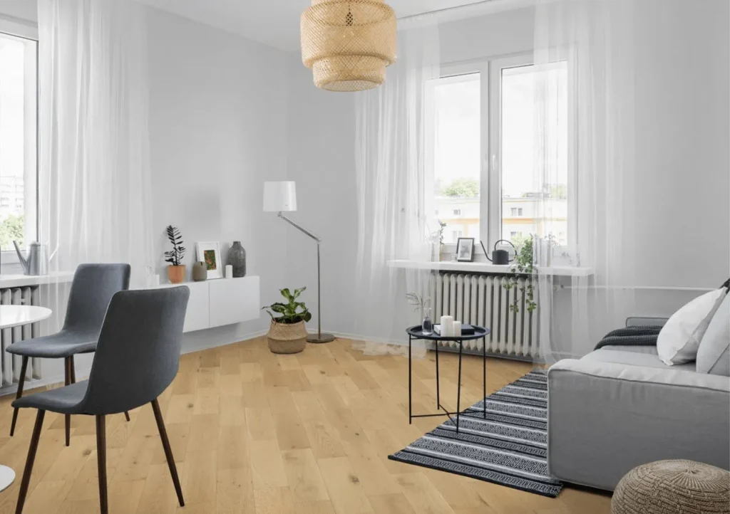 Whisper Oak Flooring in living room