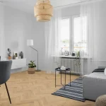 Whisper Oak Herringbone Flooring in Living Room