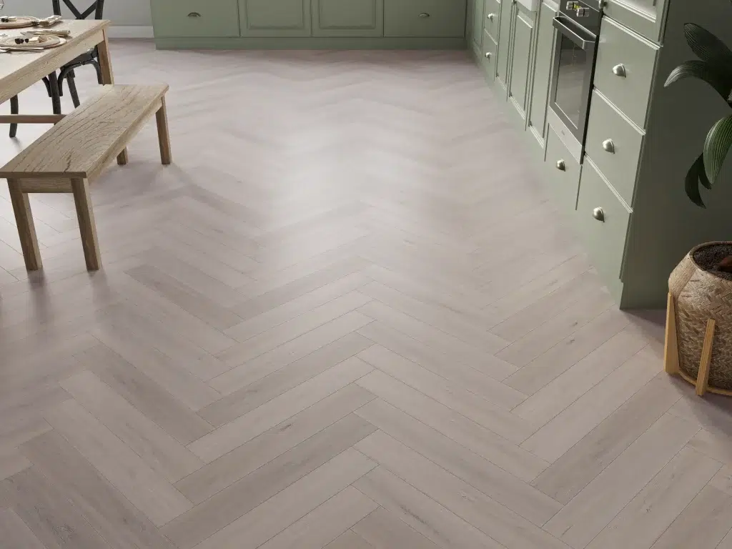 Malibu Oak Herringbone kitchen