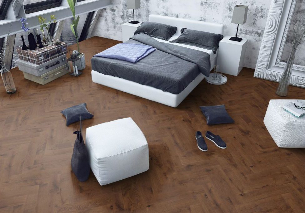 Antique oak Herringbone flooring in your bedroom Antique oak Herringbone flooring in your bedroom