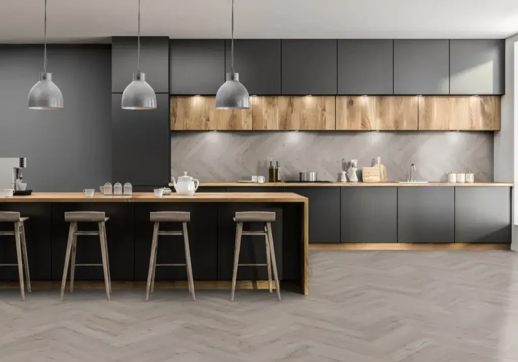 Oak Robust Grey Herringbone flooring in Manchester Oak Robust Grey Herringbone flooring in Manchester