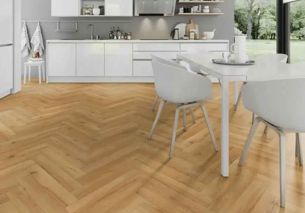 Oak Robust Natural Herringbone flooring in Derby Oak Robust Natural Herringbone flooring in Derby